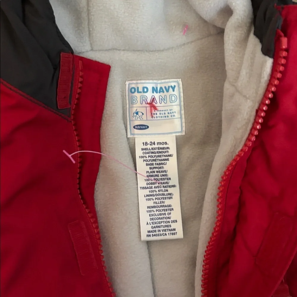 Vintage Old Navy Red and Black Snowsuit Toddler
